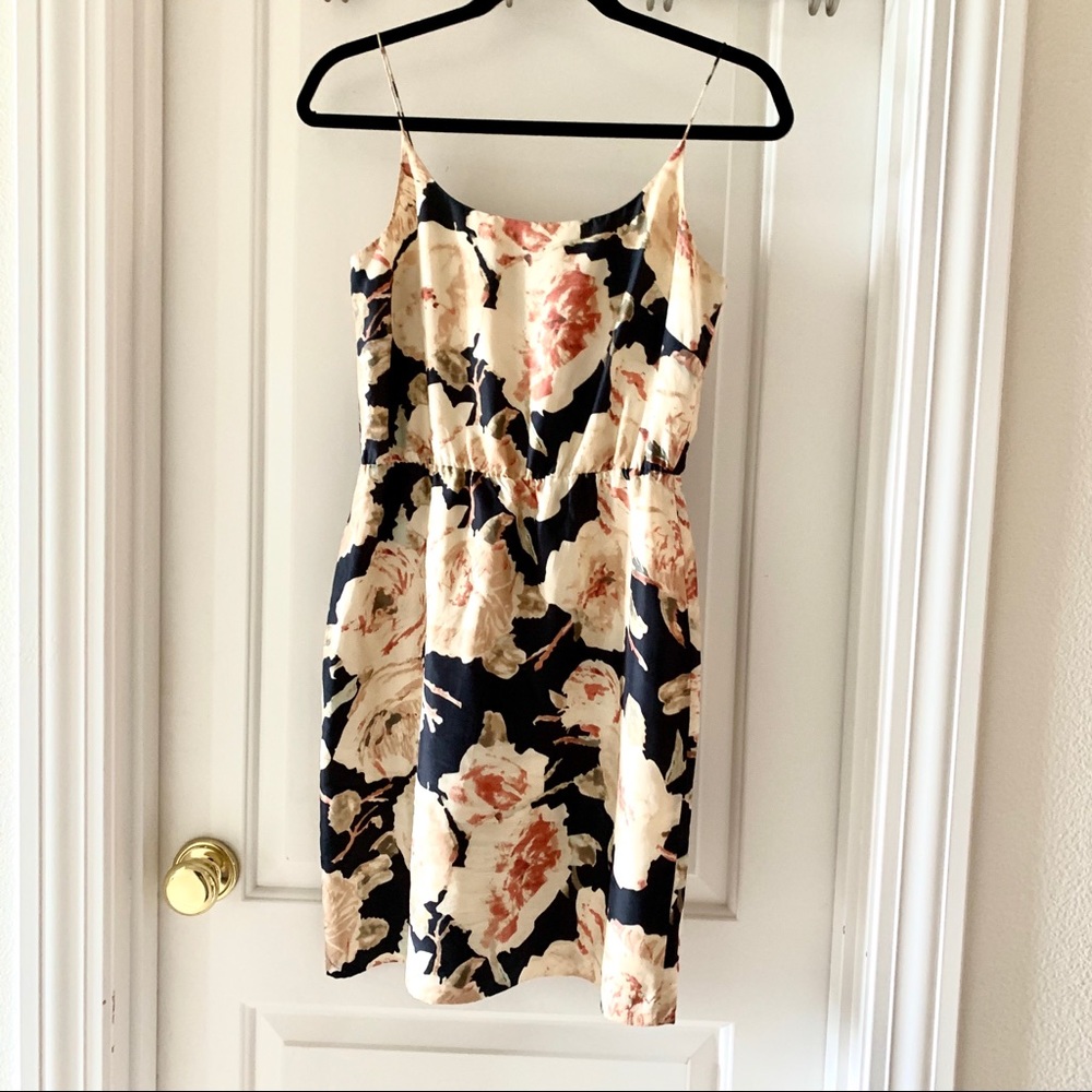 Jcrew silk floral dress